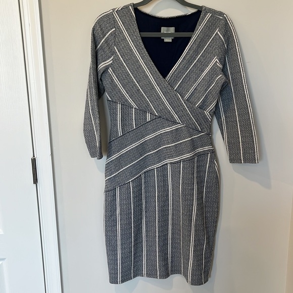 Maeve Anthropologie Wrapped Striped Column Knit Dress - Picture 4 of 8